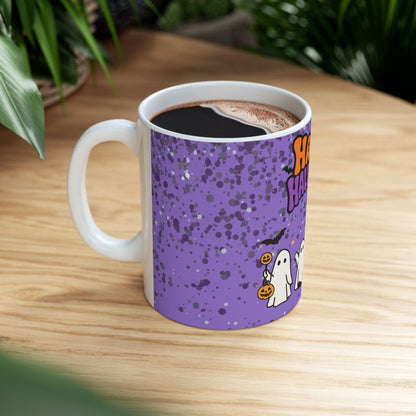 Happy Halloween Ghosts Ceramic Mug (11oz & 15oz)
