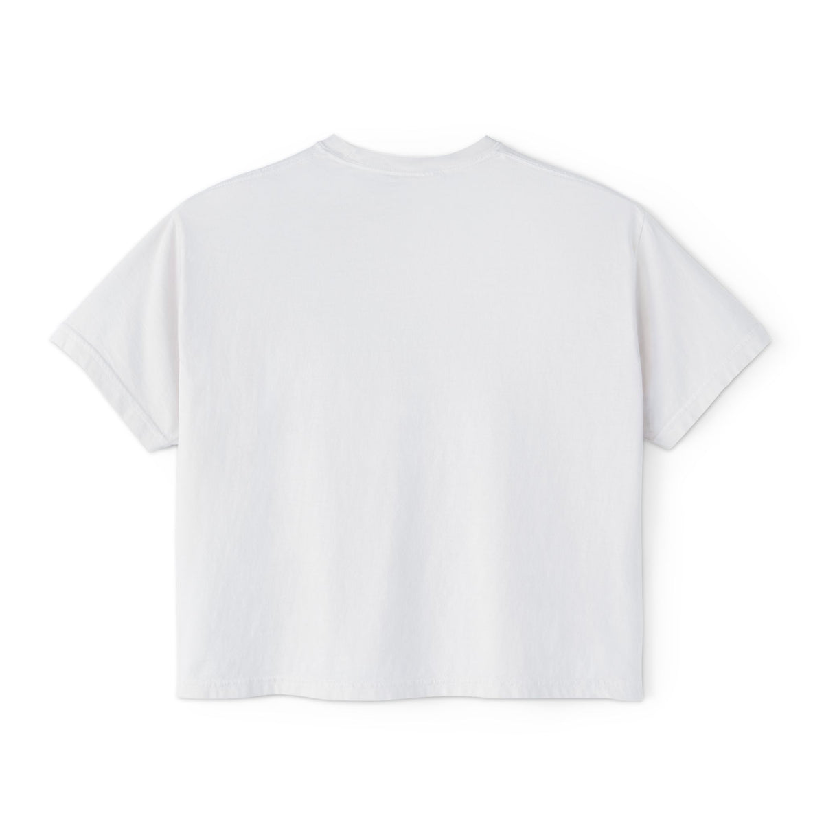 Cute Cat Bubble Tea Boxy Tee — Kawaii Heart Graphic Women's Crop T‑Shirt