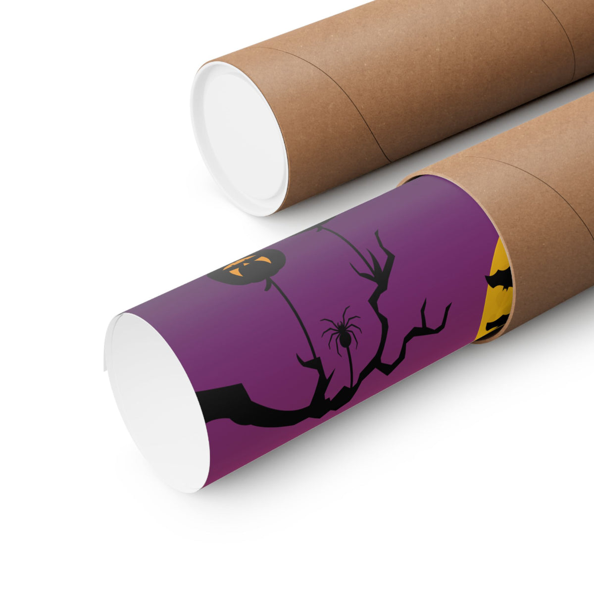 Happy Halloween Matte Poster — Cute Cat, Witch & Jack-O’-Lantern Halloween Wall Art