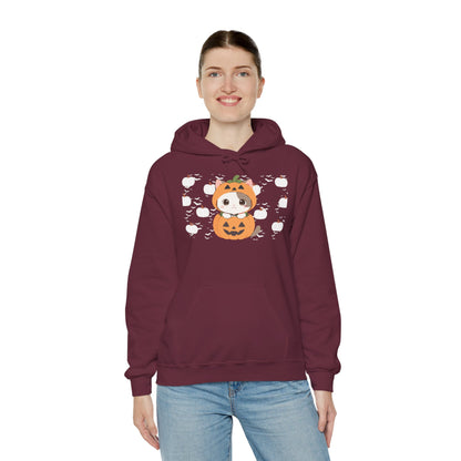 Halloween Pumpkin Cat Hoodie — Cute Jack-O'-Lantern Kitten Sweatshirt