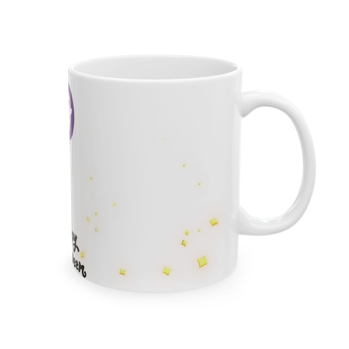 Happy Halloween Balloon Ceramic Mug - Cute Ghost, Jack-O'-Lantern & Skull Drinkware (11oz/15oz)