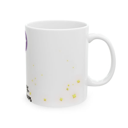 Happy Halloween Balloon Ceramic Mug - Cute Ghost, Jack-O'-Lantern & Skull Drinkware (11oz/15oz)