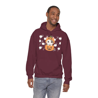 Halloween Pumpkin Cat Hoodie — Cute Jack-O'-Lantern Kitten Sweatshirt