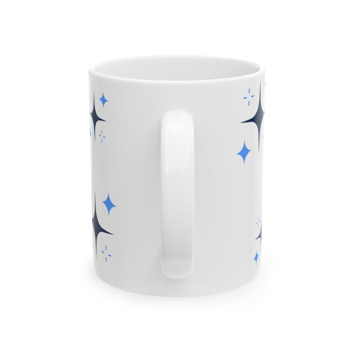 Halloween Cute Bat Ceramic Mug (11oz & 15oz) — Kawaii Purple Bats & Spiders