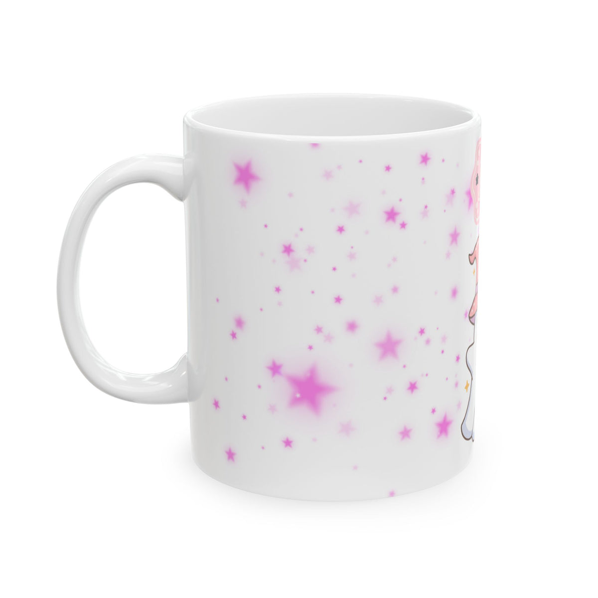 Cute Halloween Ghost Witch Ceramic Mug — "Boo" Cute Kawaii Magic Coffee Cup (11oz & 15oz)