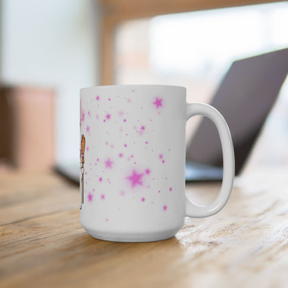 Cute Halloween Ghost Witch Ceramic Mug — "Boo" Cute Kawaii Magic Coffee Cup (11oz & 15oz)