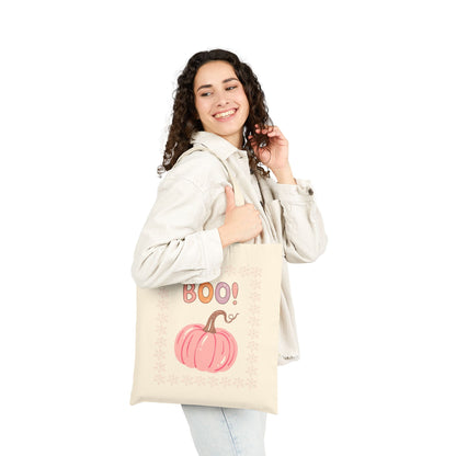 Halloween Pumpkin Tote Bag — "Boo!" & "Witchy & Wonderful" Cotton Canvas Tote