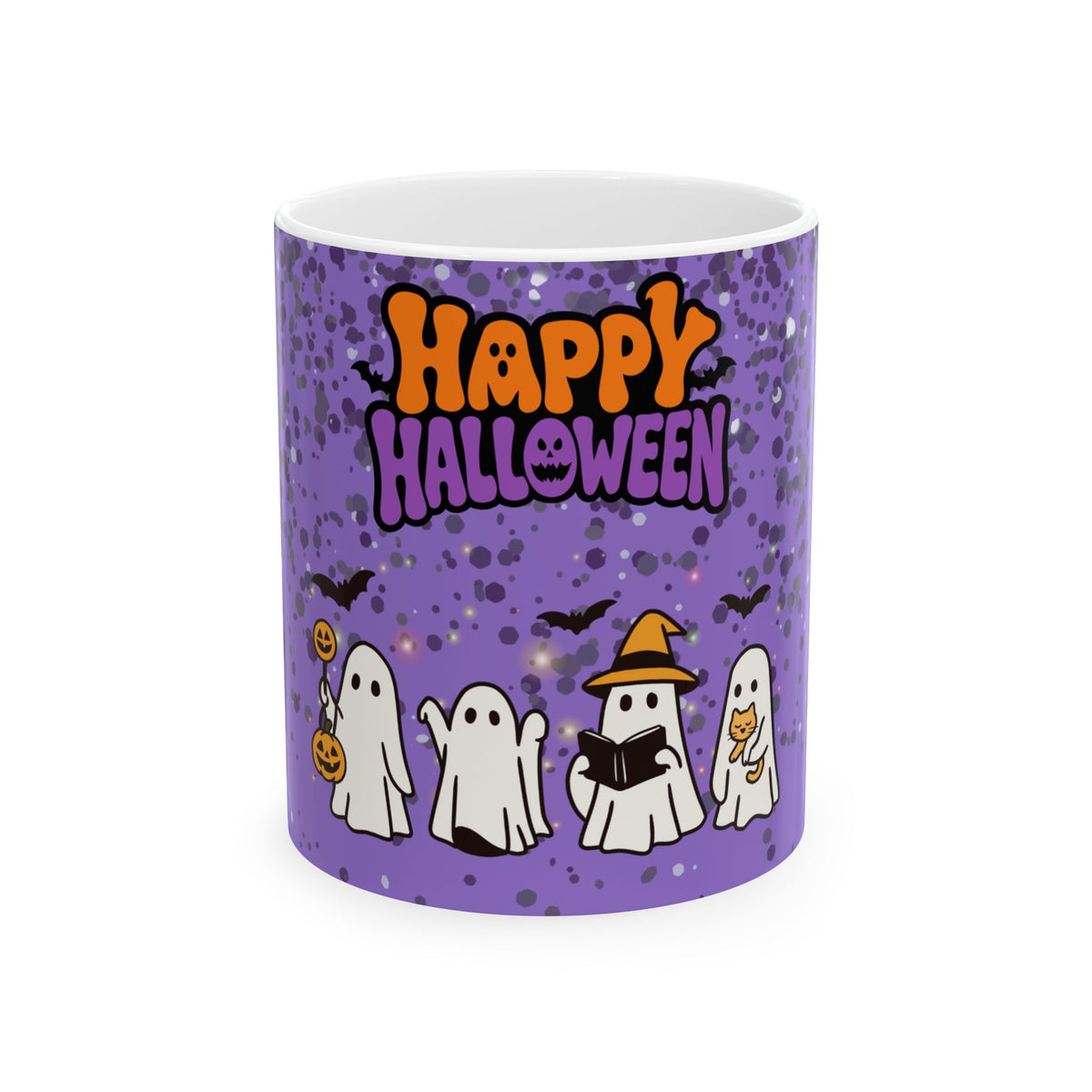 Happy Halloween Ghosts Ceramic Mug (11oz & 15oz)