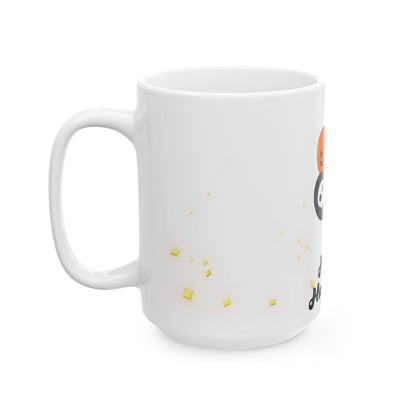 Happy Halloween Balloon Ceramic Mug - Cute Ghost, Jack-O'-Lantern & Skull Drinkware (11oz/15oz)