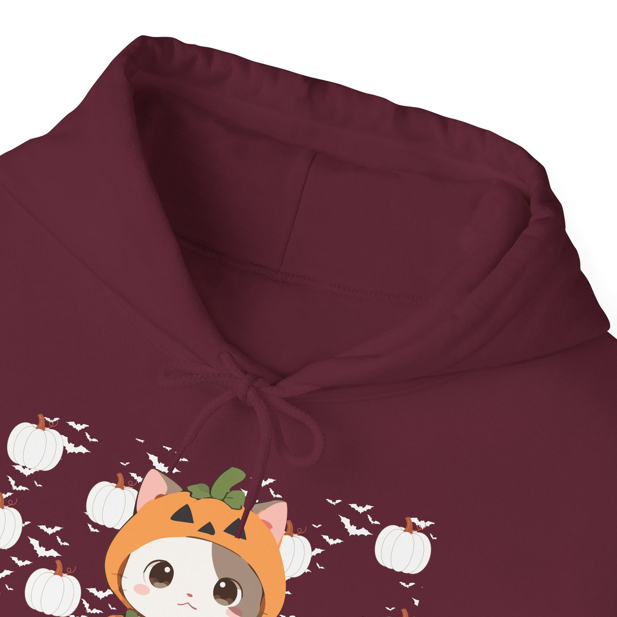 Halloween Pumpkin Cat Hoodie — Cute Jack-O'-Lantern Kitten Sweatshirt