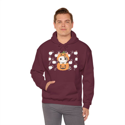 Halloween Pumpkin Cat Hoodie — Cute Jack-O'-Lantern Kitten Sweatshirt