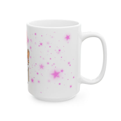 Cute Halloween Ghost Witch Ceramic Mug — "Boo" Cute Kawaii Magic Coffee Cup (11oz & 15oz)