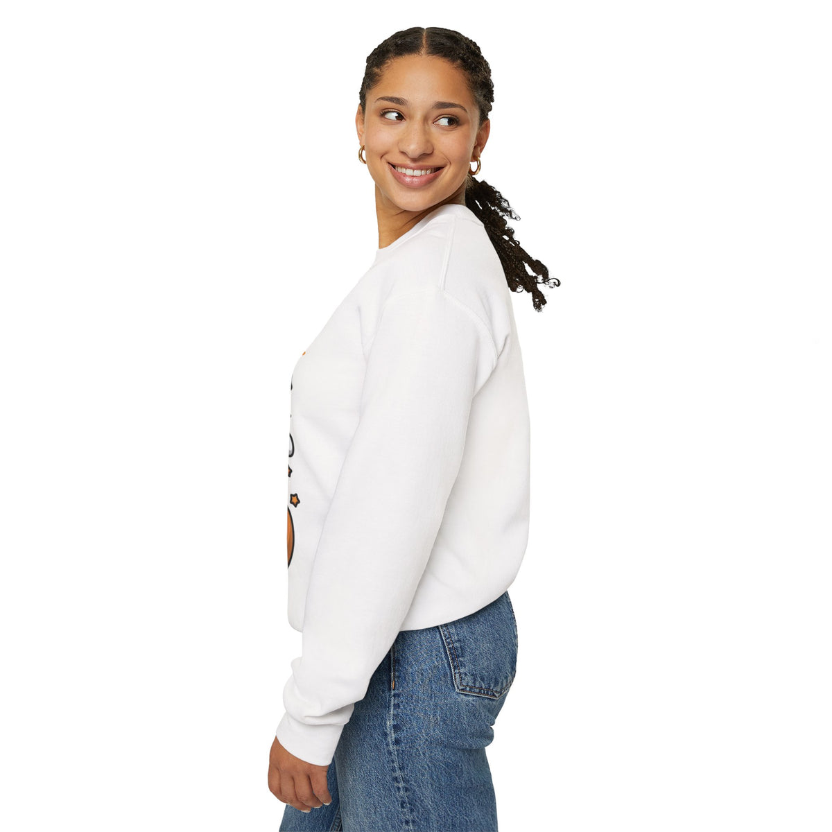 Halloween "Trick or Treat" Sweatshirt — Cute Ghost & Pumpkins Crewneck