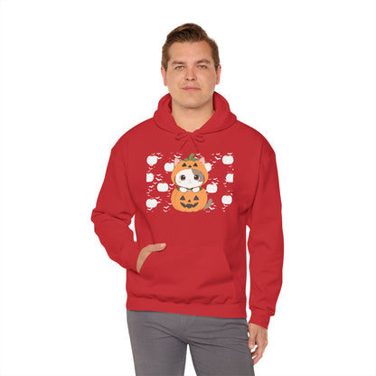Halloween Pumpkin Cat Hoodie — Cute Jack-O'-Lantern Kitten Sweatshirt