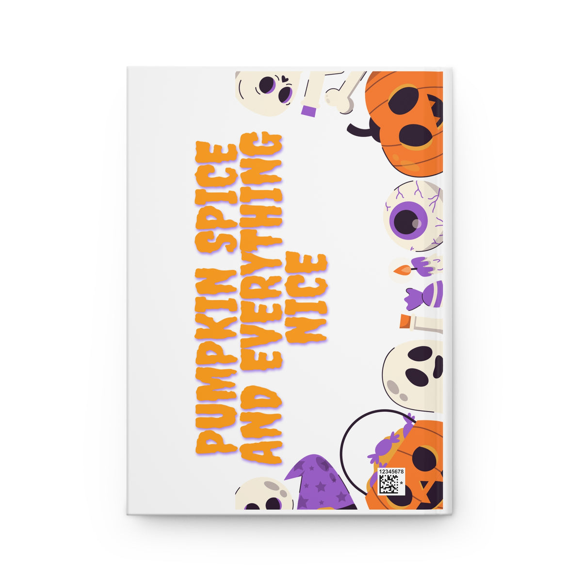 Spooky Season Hardcover Journal — Pumpkin Spice & Cute Ghost Lined Notebook