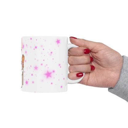 Cute Halloween Ghost Witch Ceramic Mug — "Boo" Cute Kawaii Magic Coffee Cup (11oz & 15oz)