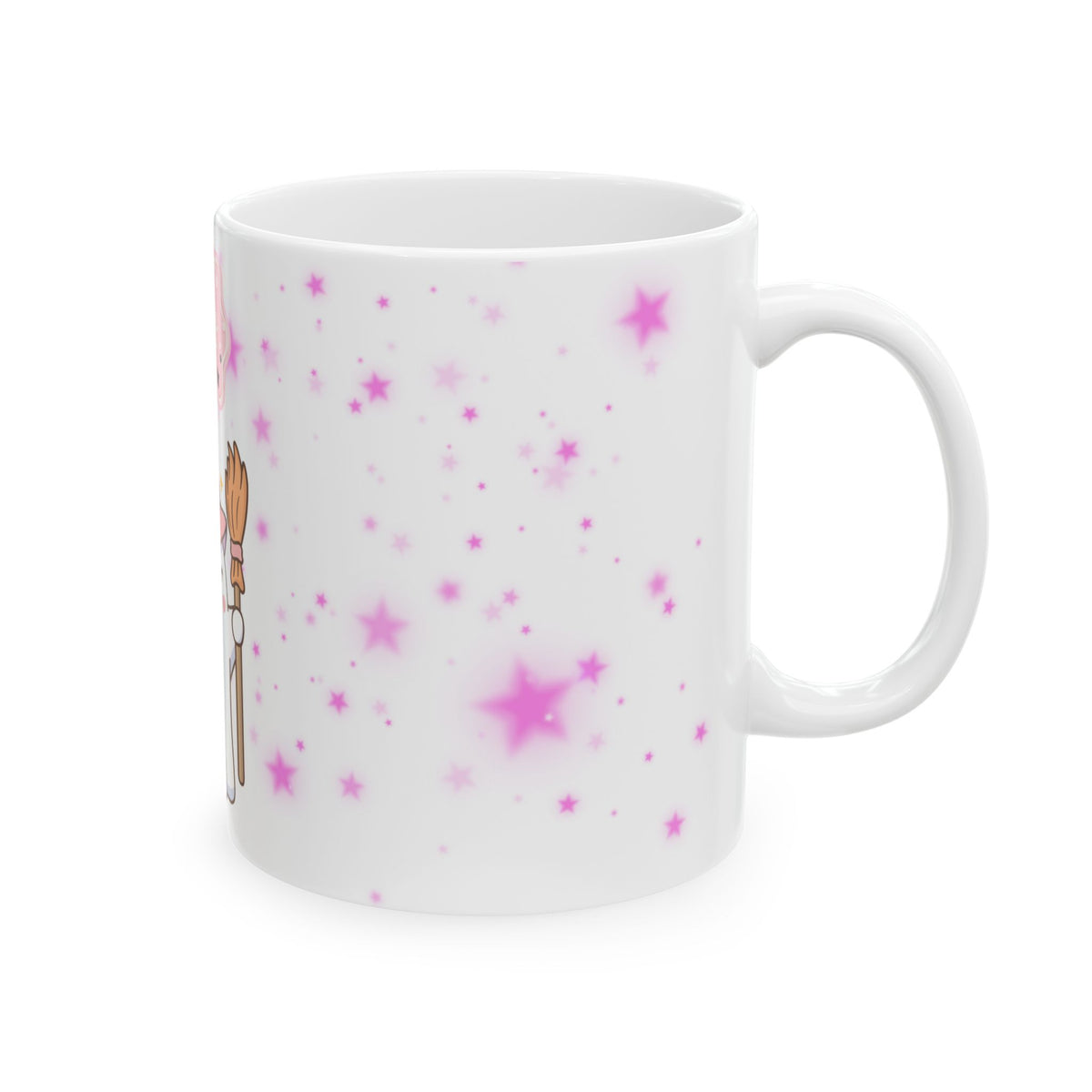Cute Halloween Ghost Witch Ceramic Mug — "Boo" Cute Kawaii Magic Coffee Cup (11oz & 15oz)