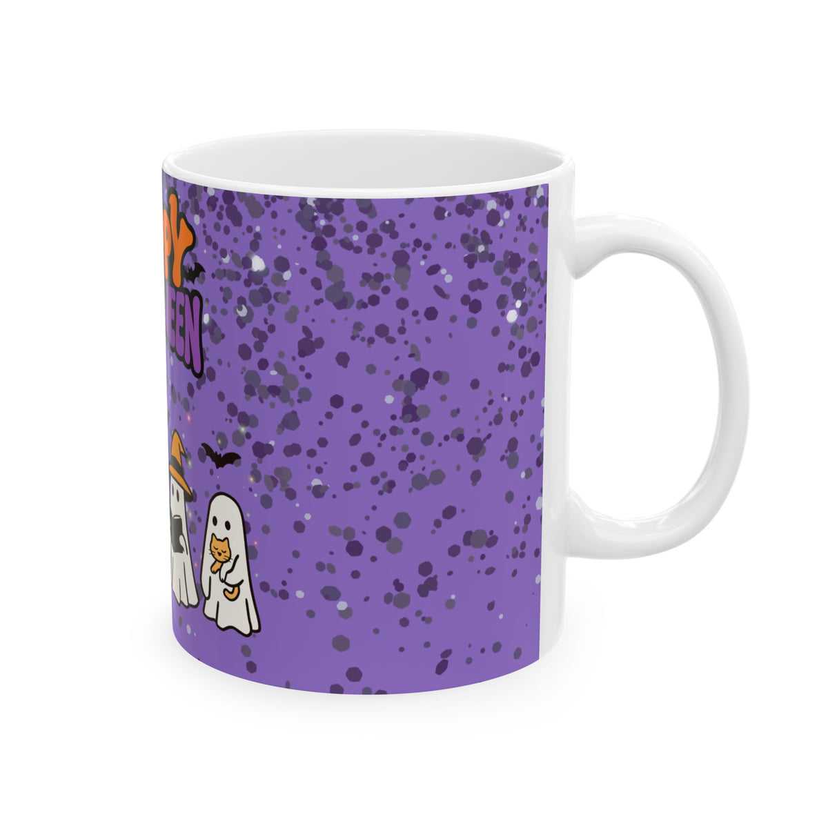 Happy Halloween Ghosts Ceramic Mug (11oz & 15oz)