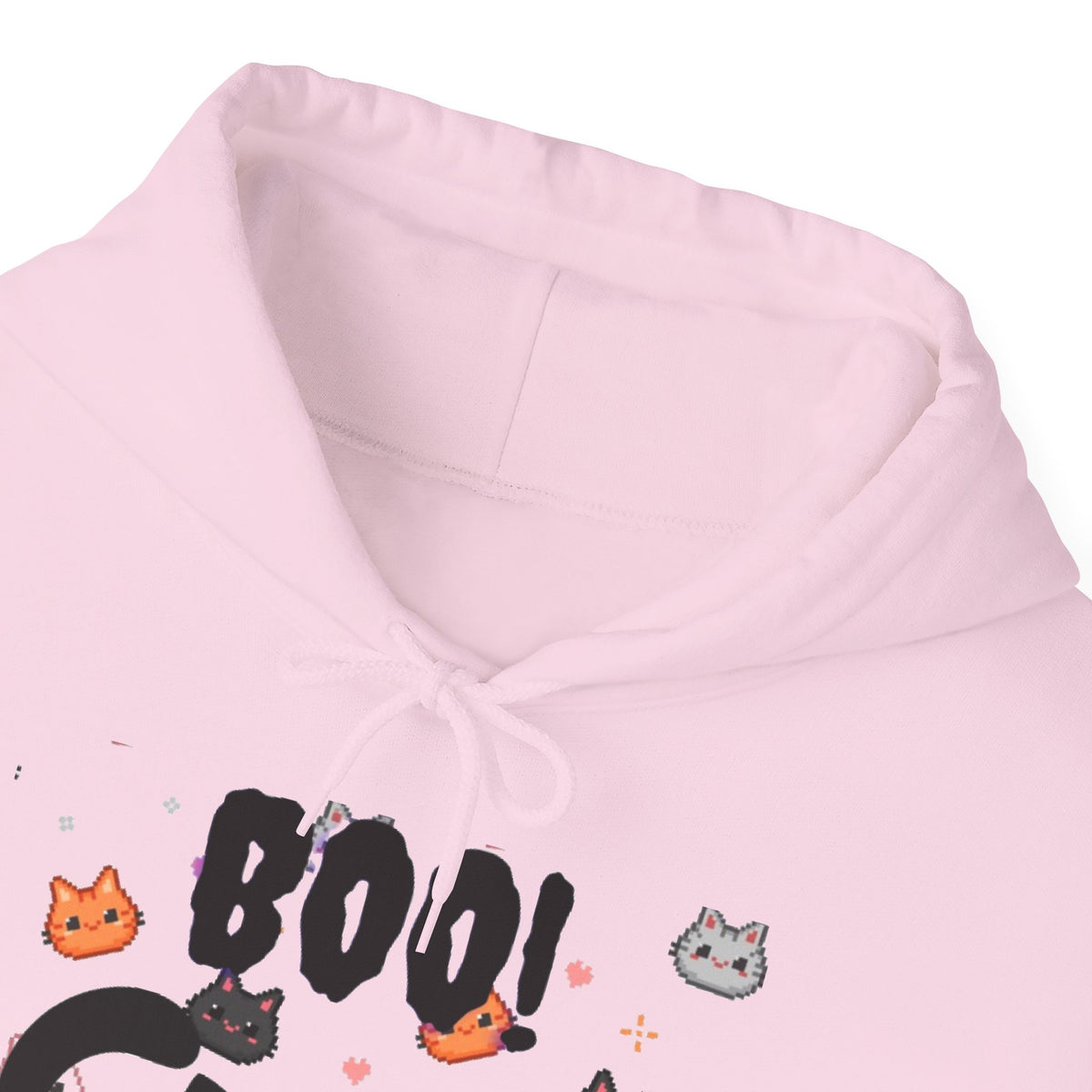 Halloween Cat 'Boo' Hoodie – Cute Spooky Black Cat Pullover