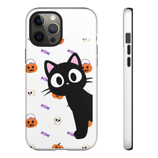 Black Cat Halloween Phone Case – Trick-or-Treat Tough Case