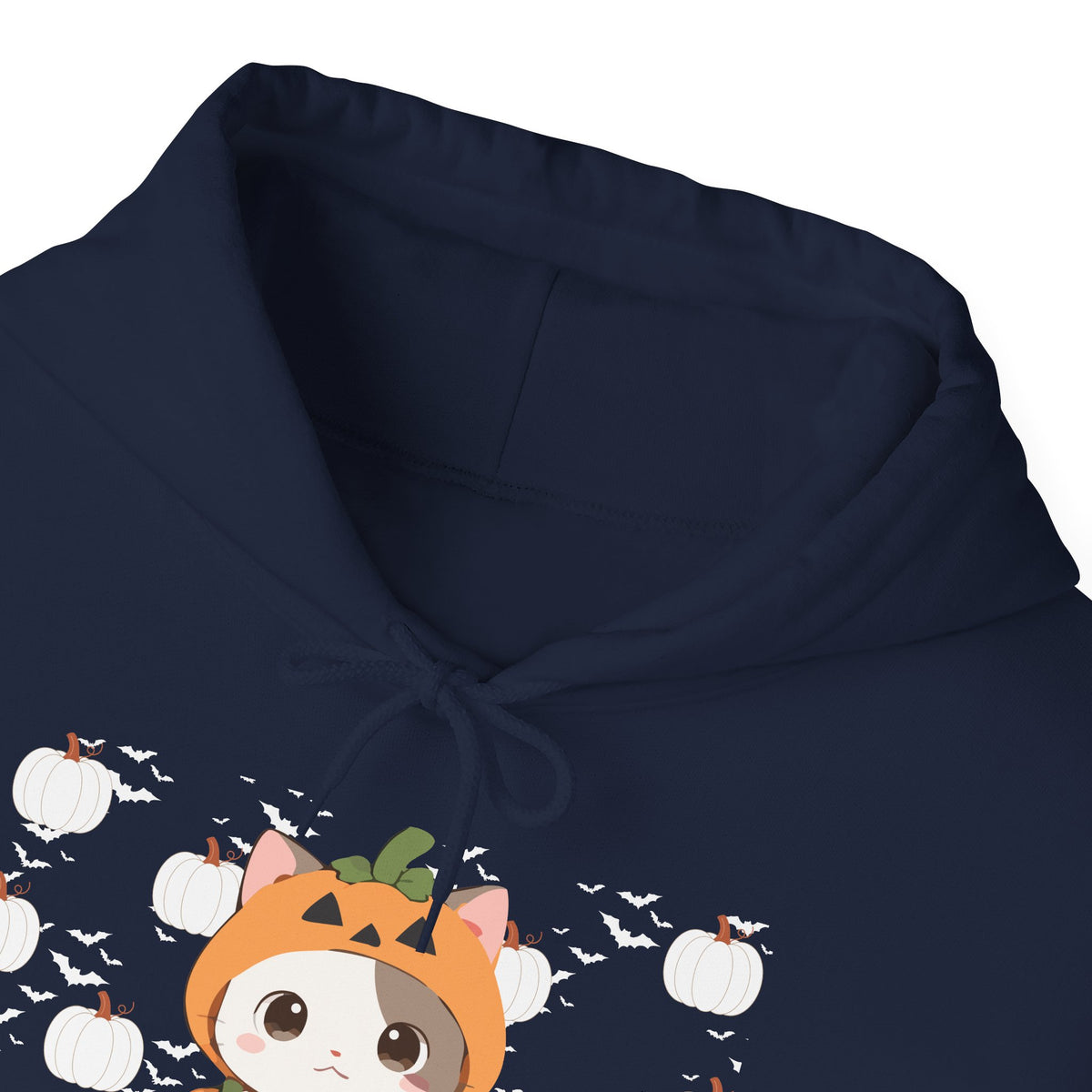 Halloween Pumpkin Cat Hoodie — Cute Jack-O'-Lantern Kitten Sweatshirt