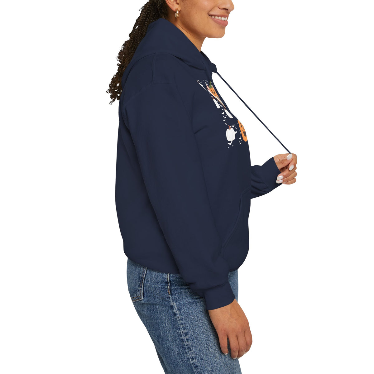 Halloween Pumpkin Cat Hoodie — Cute Jack-O'-Lantern Kitten Sweatshirt