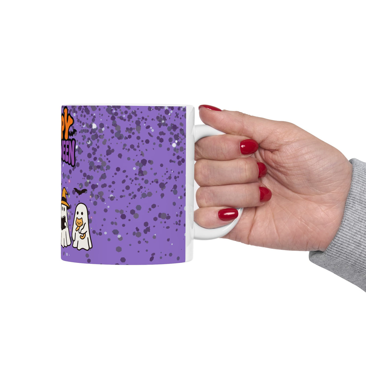Happy Halloween Ghosts Ceramic Mug (11oz & 15oz)