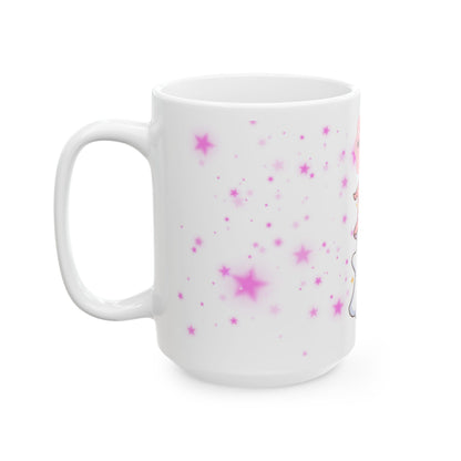 Cute Halloween Ghost Witch Ceramic Mug — "Boo" Cute Kawaii Magic Coffee Cup (11oz & 15oz)