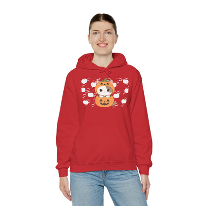 Halloween Pumpkin Cat Hoodie — Cute Jack-O'-Lantern Kitten Sweatshirt