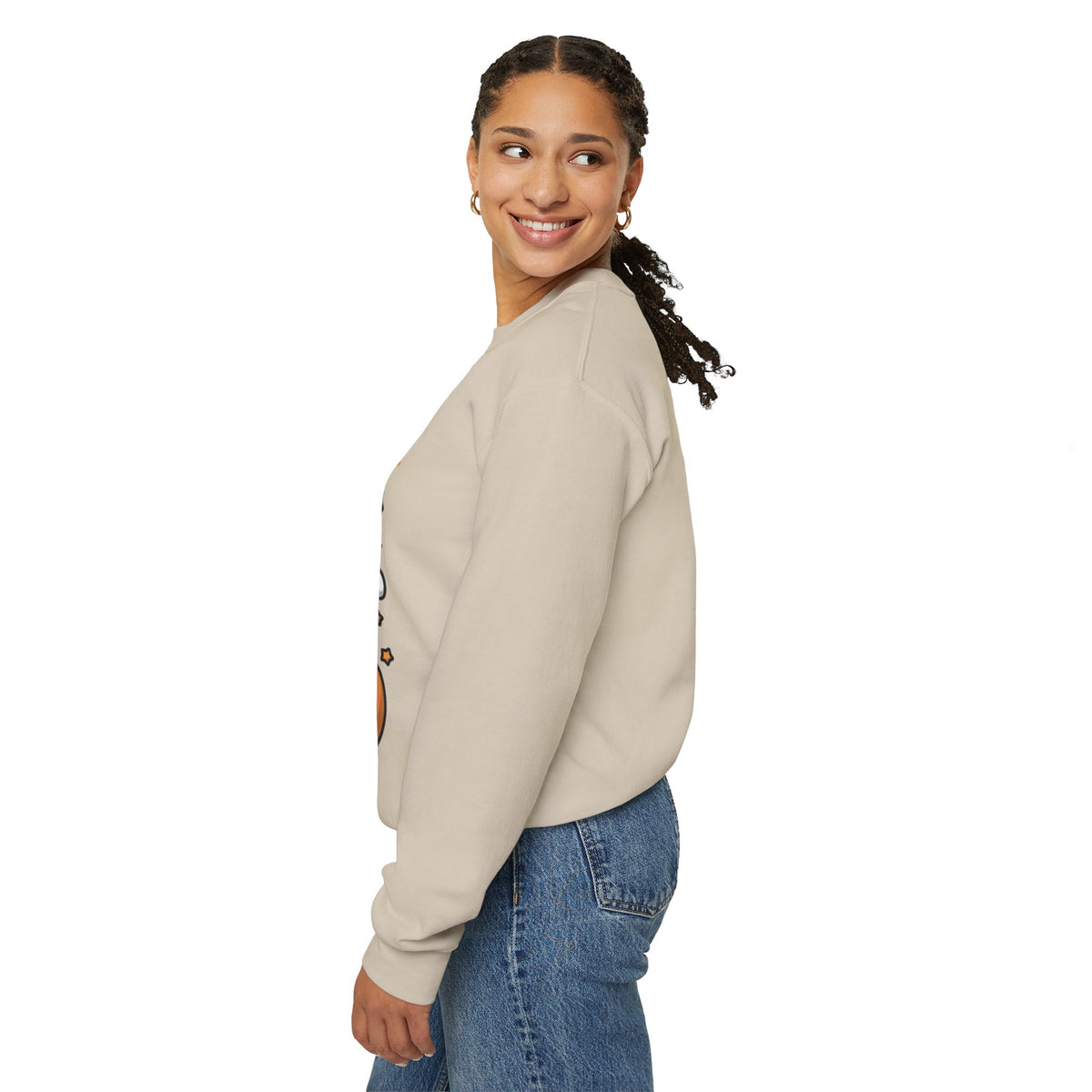 Halloween "Trick or Treat" Sweatshirt — Cute Ghost & Pumpkins Crewneck