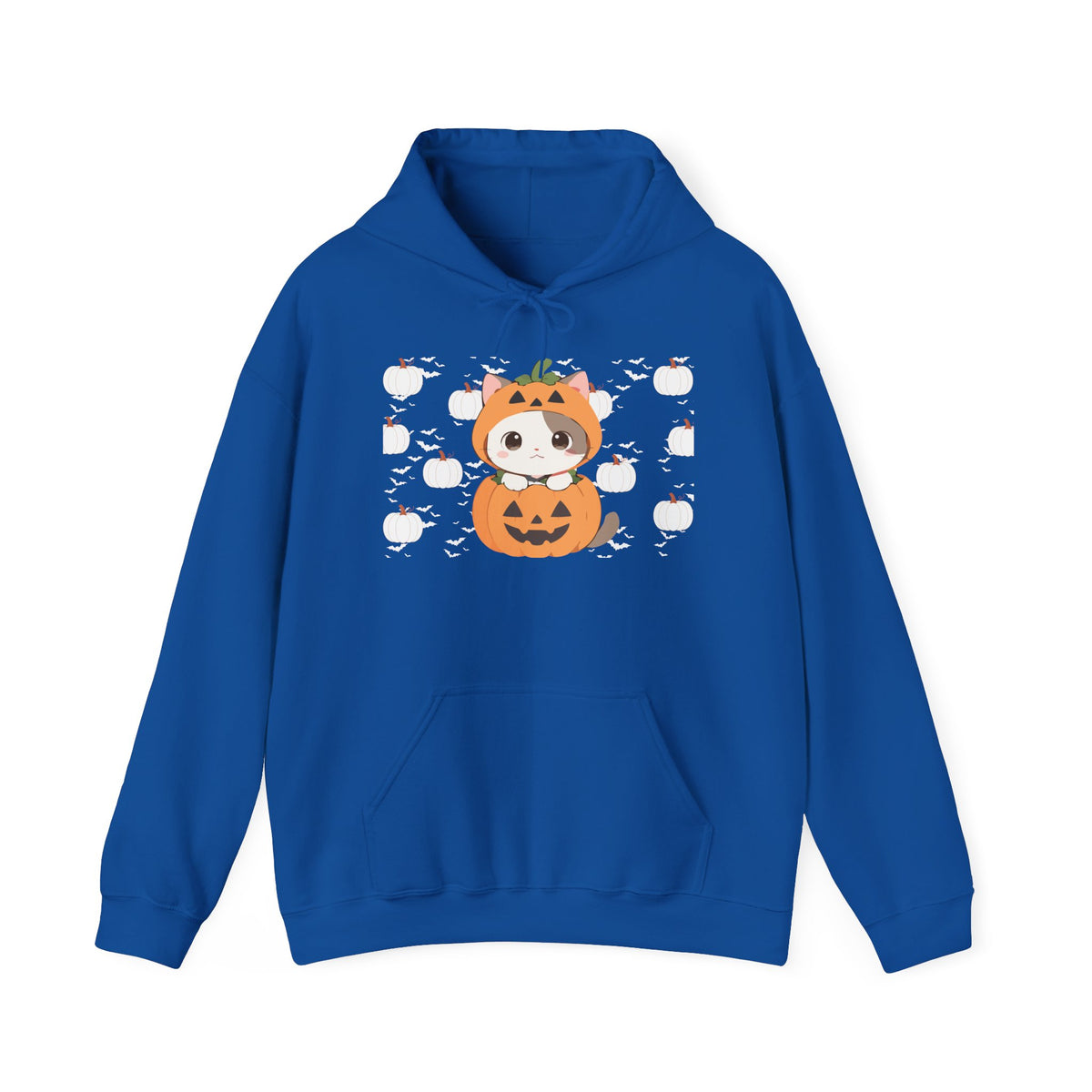 Halloween Pumpkin Cat Hoodie — Cute Jack-O'-Lantern Kitten Sweatshirt