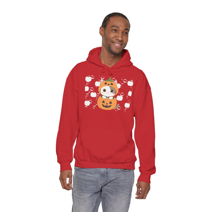 Halloween Pumpkin Cat Hoodie — Cute Jack-O'-Lantern Kitten Sweatshirt